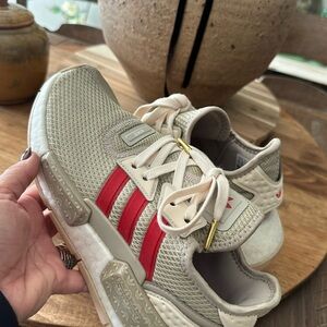 Adidas Beige and Cream Sneakers